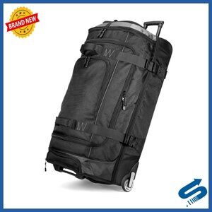 Large 35-Inch Rolling Duffle Bag with Wheels, Multiple Pockets, Durable